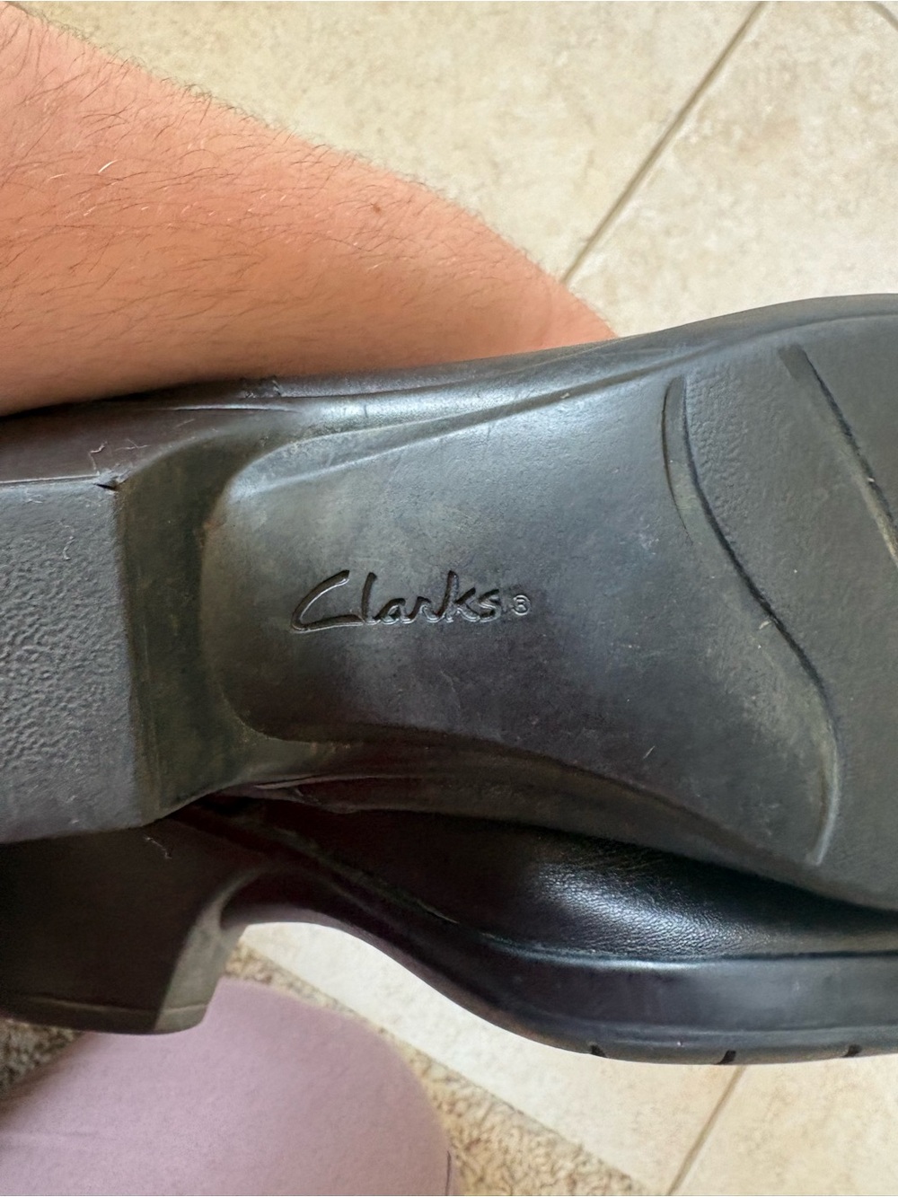Clarks Black Leather Knee-High Zip Boots - Picture 4 of 4